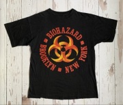Biohazard Czarna Koszulka Vintage Rock Band Tee M L Unisex Unikat Idealna