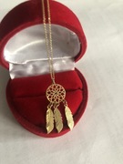 Złoty naszyjnik 585 łapacz snów