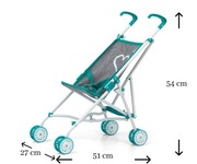 Wózek dla lalki spacerówka Milly Mally Julia Prestige