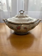 Porcelanowa waza do serwowania w kwiaty porcelana Wałbrzych