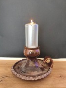 Kaganek świecznik ceramika duży sygnowany AK