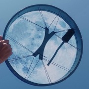 Wegański szamański bęben “Blue Moon" 16 "