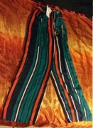 Bershka 32 kolorowe szerokie letnie spodnie z paskiem