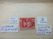 znaczki Mi 763 Niemcy 1941r. Hitler Swastyka Gapa Mussolini czysty** Rzesza