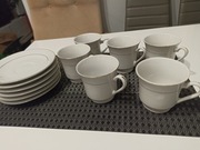 Serwis kawowy biały ze złotym rantem elegance collection 