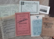 III Rzesza zestaw dokumentów wojna militaria wehrmacht Radom antyk vintage