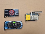 Gainward GF gts450, Gigabyte Radeon HD6850, Asus GF 8600gts, MSI N630GT