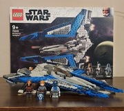 Lego Star Wars Mandalorian Starfighter 75316 trzy figurki kompletny