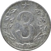 Czechosłowacja 3 halere 1963, KM#52