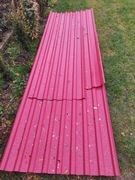 blacha trapezowa T20 3 niejednakowe arkusze czerwona z fizeliną