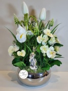 Stroik wiosenny z tulipanami. Idealny na prezent. Rękodzieło!