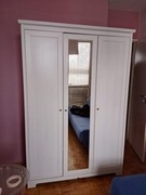 Szafa IKEA Aspelund biała 3-drzwiowa 