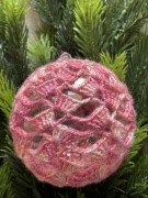 Bombka szydełkowa - rękodzieło - kolor różowy