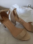 czółenka  damskie złote 