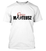 Koszulka męska Ojciec Mateusz – nadruk – prezent dla taty – biała 185 g