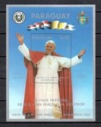 Paragwaj1985 rok - Papież Jan Paweł II- srebrne napisy