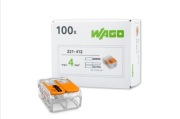 Szybkozłączka WAGO 2x4mm2 32A  221-412 OTWIERANA DO LINEK I DRUTÓW 1 Szt.