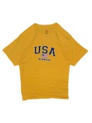Żółta koszulka Hanes nadruk usa hawaii Retro vintage y2k 90s 80s nike