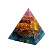 Orgonit Mini Piramida Różowy Turmalin Cytryn Oliwin Apatyt Aurum Veritas