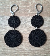 Piękne kolczyki wykonane na szydełku, rękodzieło