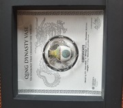 Qing Dynasty Vase 2018 - 1$ Niue, Ag 999, porcelana, etui, certyfikat 