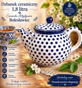 Czajnik imbryk ceramiczny duży 1,8L Ceramika Artystyczna Bolesławiec 