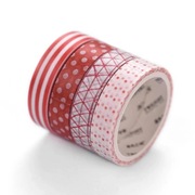 Taśma  ozdobna Washi Zestaw 4 szt., szer. 9 mm.