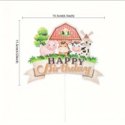 Topper piker na tort urodzinowy Farma