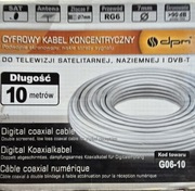 Cyfrowy kabel koncentryczny G06 do tv sat cyfr dvb-t 10m