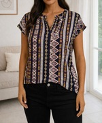 Bluzka elegancka Boho wzór aztecki xl 