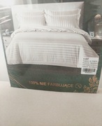 Pościel beżowa hotelowa pasy roz. 160x200 oraz 2 szt poszewki 70x80 cm