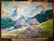 Kopia obrazu Michała Stańko "Krokusy na hali" 