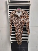 Sukienka panterka marszczenia Lady Drama rozmiar 2 M/L premium drapowania