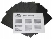 Prinz 840 - 50x wysokiej jakości czarne karty na znaczki 210x148mm 4 paski