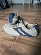 Clarks sneakersy zamszowe męskie 44 beż jasny brąz czarne skóra 