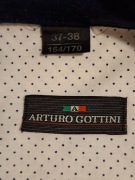 Koszula męska Arturo Gottini roz 37-38 biała w kropeczki slim