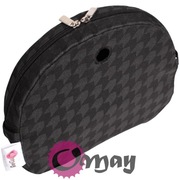 Czarny organizer do Obag MOON LIGHT pepitka połysk 2 kieszenie wkład OMAY