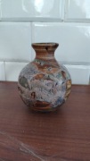 Wazon ceramiczny 15 cm rękodzieło szkliwiony artystyczny vintage