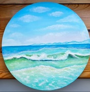 Obraz na płótnie, Morze. Akryl. 30x30cm