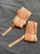 Lamówka satynowa zaprasowana 12 mm x 5 m kolor łososiowy