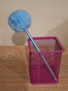 Długopis niebieski z PUSZKIEM pomponem