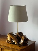 Lampka nocna z oryginalnego korzenia drewna świerkowego