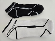 Skarpety krótkie fitness stopki 35-38 białe czarne