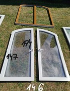 okna plastikowe złoty dąb po demontażu Drutex dwu skrzydłowe z zamkami