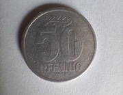 Moneta niemiecka 50 PFENNIG fenigów NRD z 1958 r.
