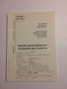 WSPÓŁCZESNE PROBLEMY SYSTEMÓW BAZ DANYCH cz.I nowa