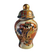 WAZON CHIŃSKI AMFORA MAŁY CERAMICZNY ORIENTALNY DEKORACYJNY SZKATUŁKA WAZA