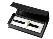 Pióra Polskie- Pióro wieczne z bursztynem czarne GT 