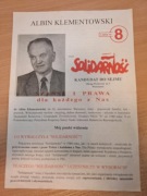 Ulotka Solidarność Albin Klementowski Wybory 1993