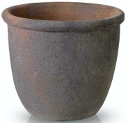 Donica z kamionki brąz średnica 30 cm mrozoodporna